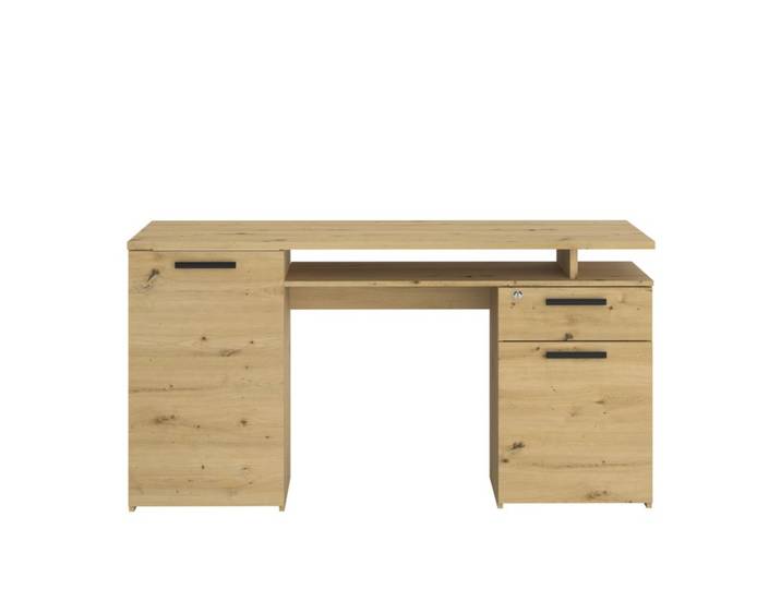Bureau droit MINISTER Imitation chêne artisan