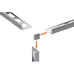 Schlüter Systems JOLLY-ACG Außenecke 90° Aluminium ACG - Aluminium chrom glänzend eloxiert Höhe: 11 mm