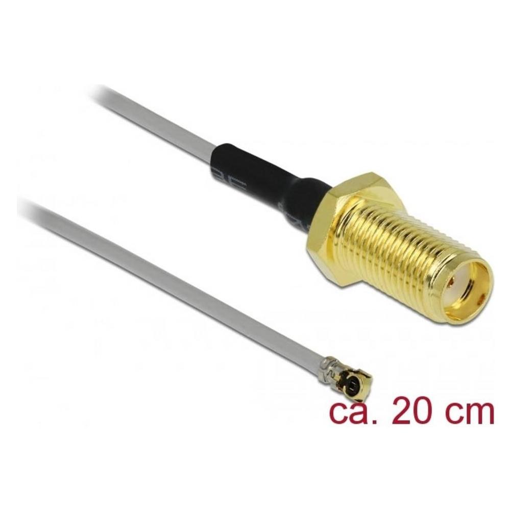 Delock 90402 Koaxialkabel 0,2 m SMA MHF Schwarz (Antennenkabel) (90402)