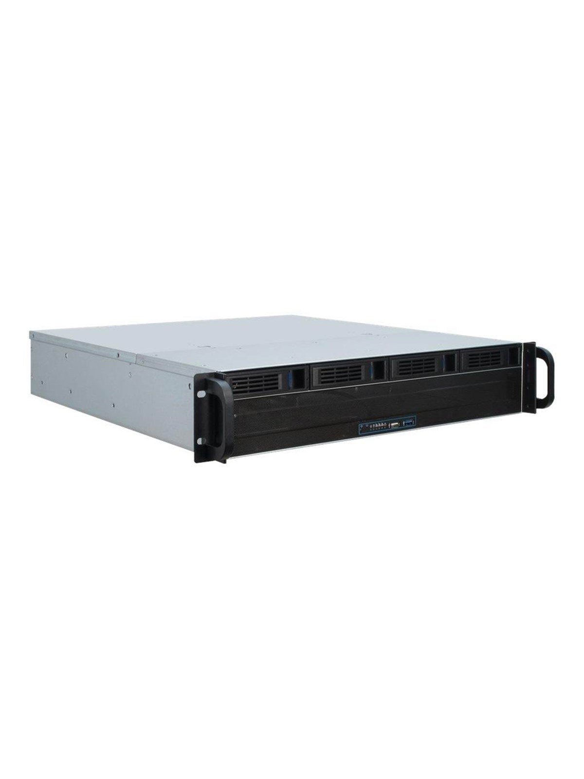 Inter-Tech IPC 2U-2404L - Gehäuse - Server (Rack) - Schwarz