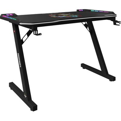 Gamingtisch PHOENIX, schwarz, B:120cm H:74cm T:60cm, Tische, inkl RGB LED Beleuchtung