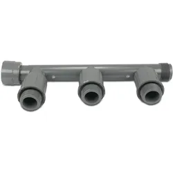 Rain, Bird Verteilerstück PVC 1 Überwurfmutter IG x Aussengewinde 10bar Grau Typ RB1301-310 3-Gruppe