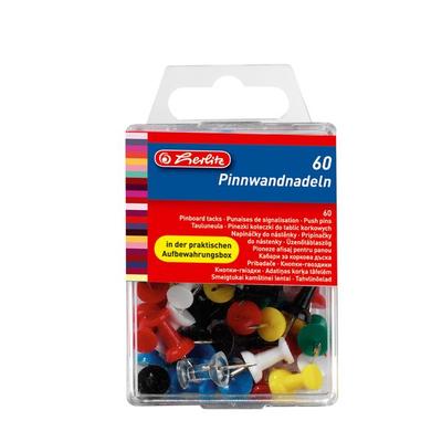 Herlitz Pinnwandnadel farbig 60 Stück