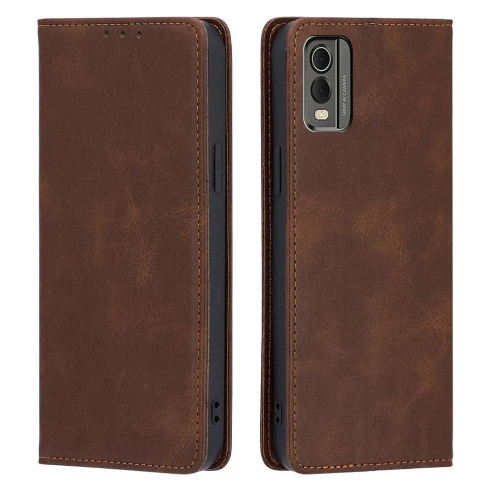 Cover-Discount Nokia C32 - Stand Flip Case Hülle braun (Nokia C32) (660139502E)