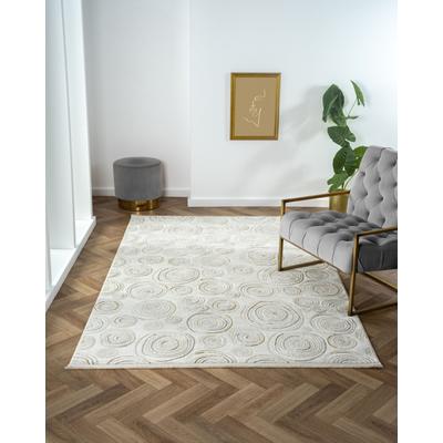 Teppich "My Style, LAGERRÄUMUNG", beige (creme, hellgrau, altgoldfarben), B:160cm H:10mm L:230cm, Polyester, MYFLAIR MÖBEL & ACCESSOIRES, Teppiche, Teppich, Kurzflor, modernes Scandi-Design, besonders weich, auch in rund