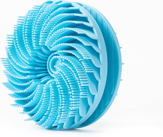 United Double Sided Silicone Body Scrubber Shower Brush blue