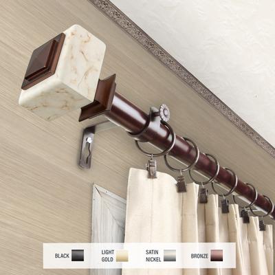 InStyleDesign Gabriella 1 inch Diameter Adjustable Curtain Rod