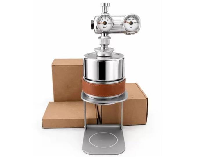 Vituord Pneumatische Espressomaschine, 58 Mm Edelstahl-doppelwand-kaffeemaschine, Mit 18-g-siebträger, Manometer, Für Outdoor-camping, Reisen Und Die Kaffeezubereitung Zu Hause