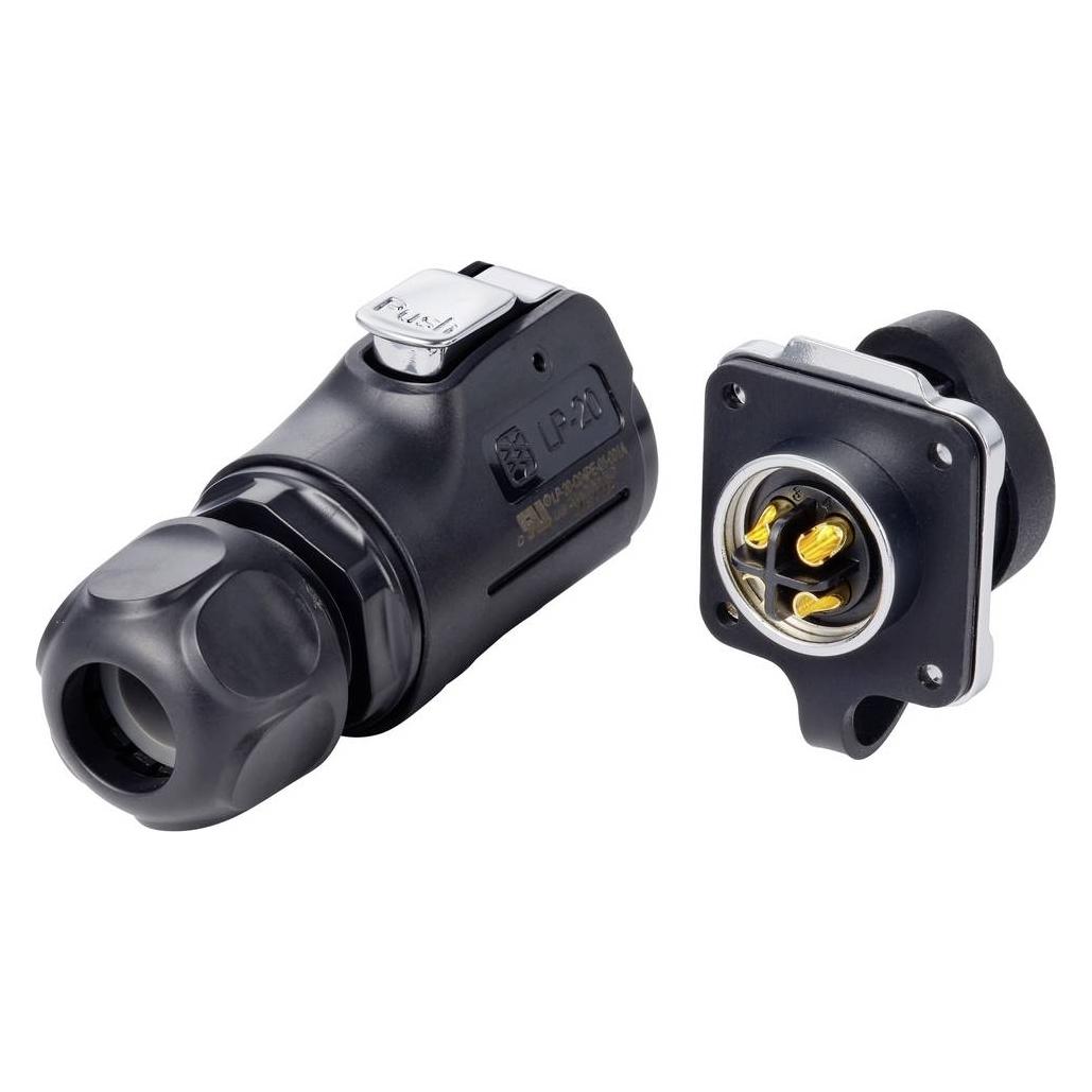 Tru Components TC-15034264 Connector set Waterproof connector Total number of pins: 4 1 pc(s) (TC-15034264)