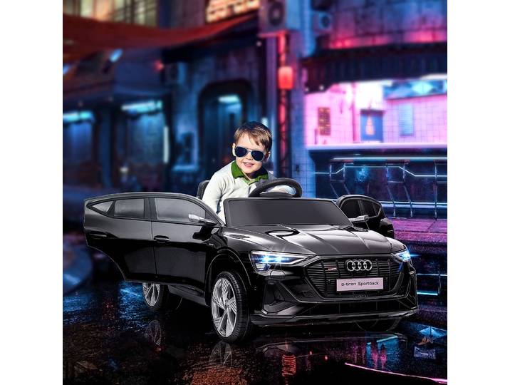 HOMCOM e-tron Sportback Enfant 12V Noir Télécommande MP3