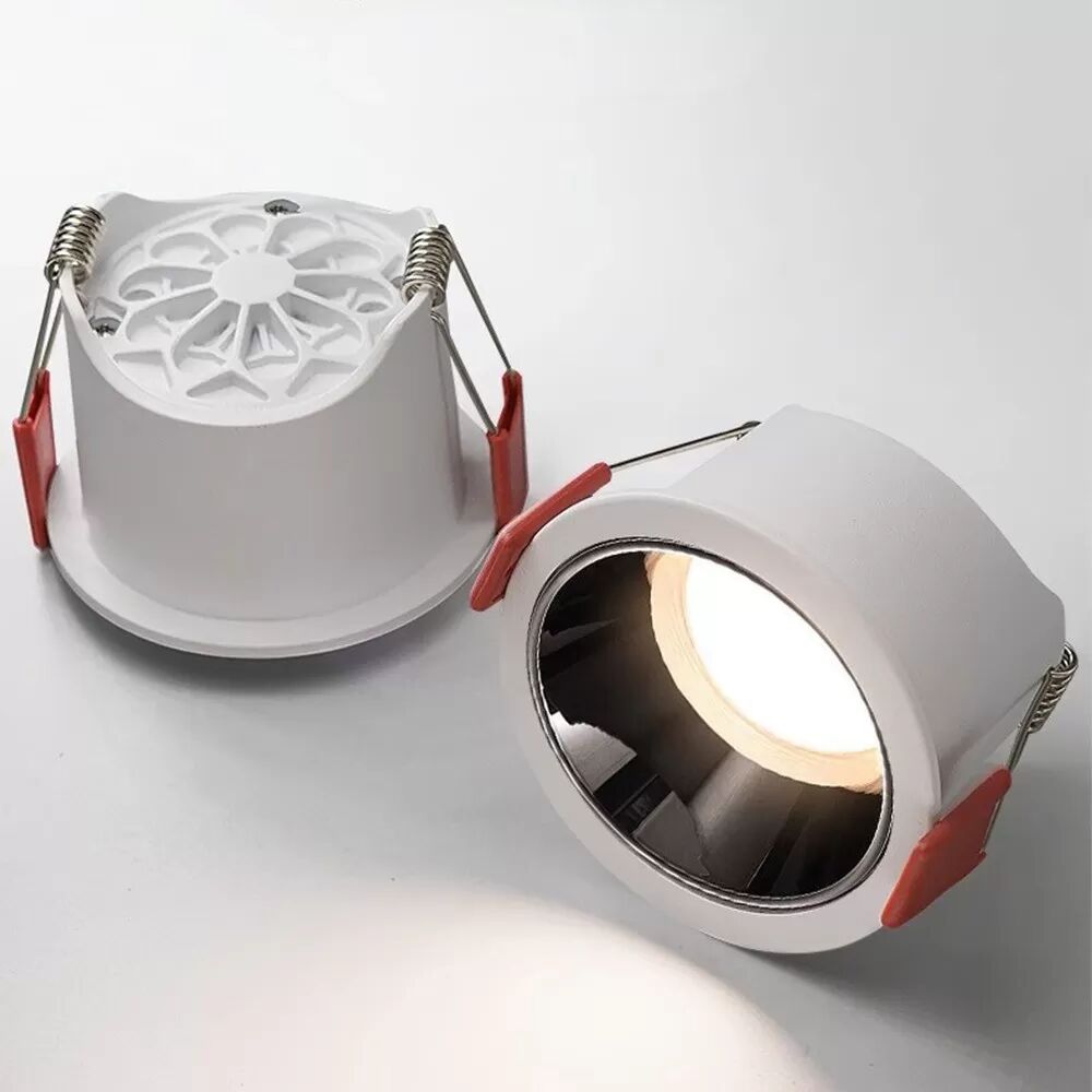 INF 2er-Pack 7W LED Einbaustrahler, 75mm Ausschnitt, 4000K, Blendschutz