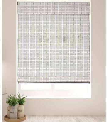 Arlo Blinds Whitewash Bamboo Shades with 74 Inch Height