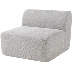 En.Casa, Sofa + Bettsofa, Sofa-Modul Hurvas Mittelelement Bouclé Grau