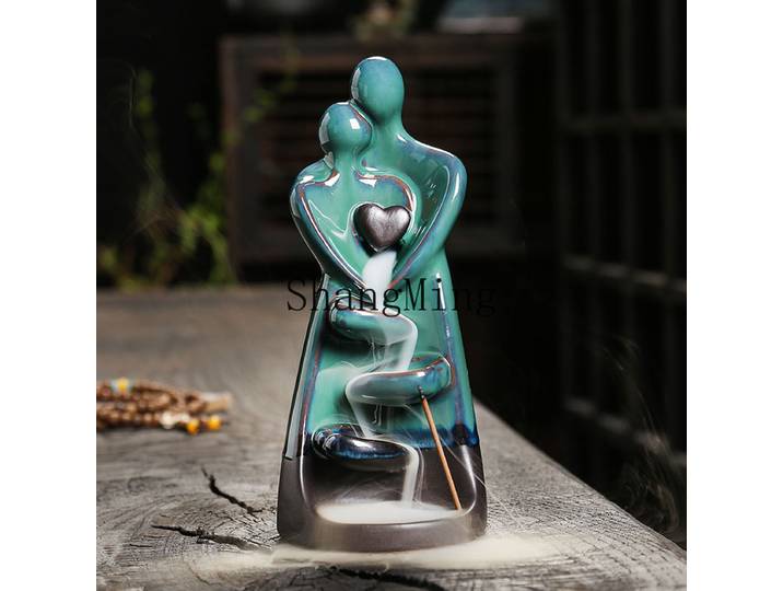 Brûleur d'aromathérapie à reflux en céramique PYH, ornement de maison, brûleur d'encens créatif pour la Saint-Valentin