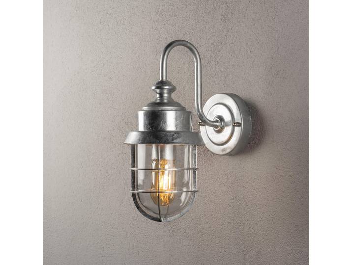 Applique murale Konstsmide Cerignola\, E27\, galvanisée\, verre transparent