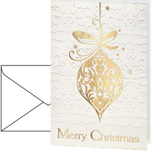 Sigel Weihnachtskarte DS049, Golden Fantasy, 105 x 148mm (A6), Klappkarte mit Umschlag, 10Stück