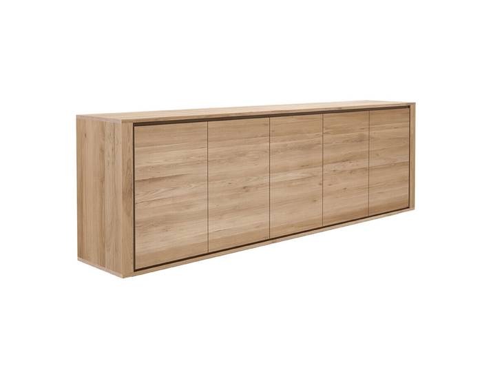 ETHNICRAFT buffet SHADOW avec 5 portes (Naturel - chêne)