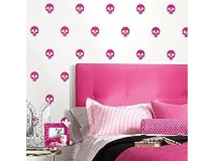RoomMates RMK12123RL Disney Cruella Papier peint à décoller et coller Motif crânes Rose fuchsia