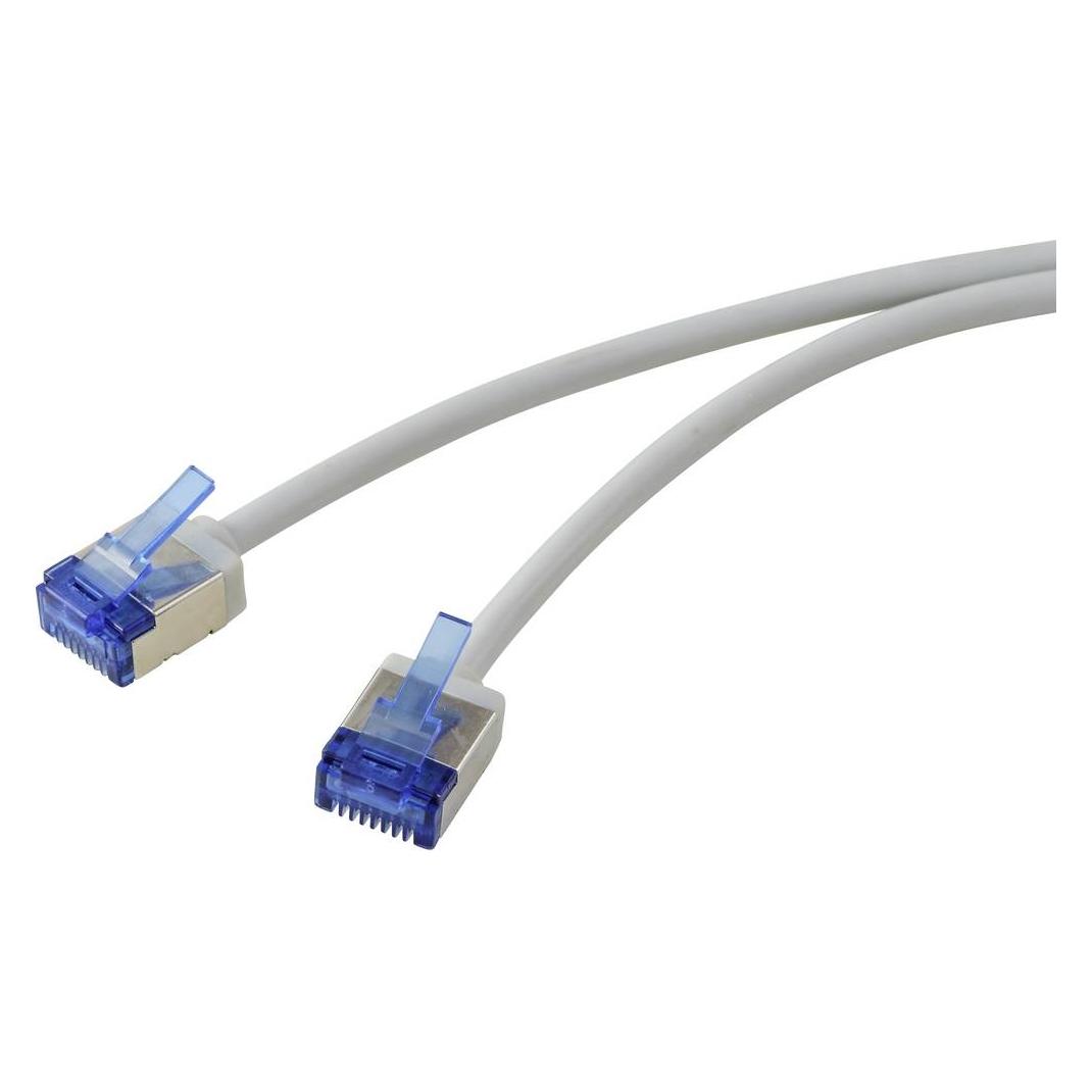 Renkforce RF-7116928 RJ45-Kupplung Netzwerkkabel, Patchkabel CAT 6a 1.00 m Grau (U/FTP, CAT6a, 1 m) (RF-7116928)