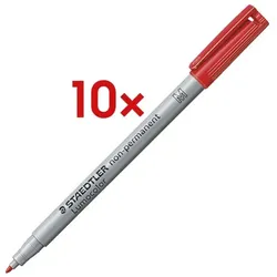 Staedtler 10x Universalstift »Lumocolor non-permanent« rot