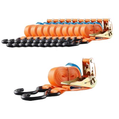 Baumarktplus 10x Spanngurt 2-tlg Profi Ratschen Zurrgurt 5m 800kg Orange Ladungssicherung reißfest