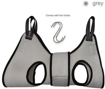Uplift Essentials Pet Grooming Hammock Helper For Cats And Small Dogs light Grey xs