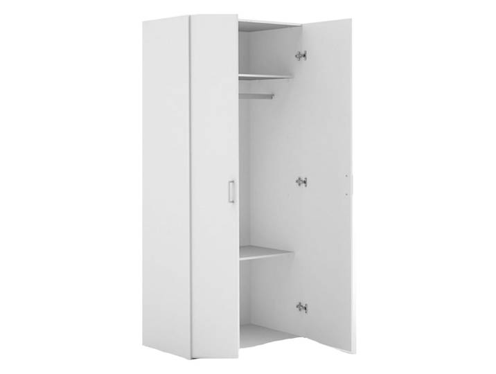 Garde-robe 2 portes\ effet bois blanc 180x50 cm