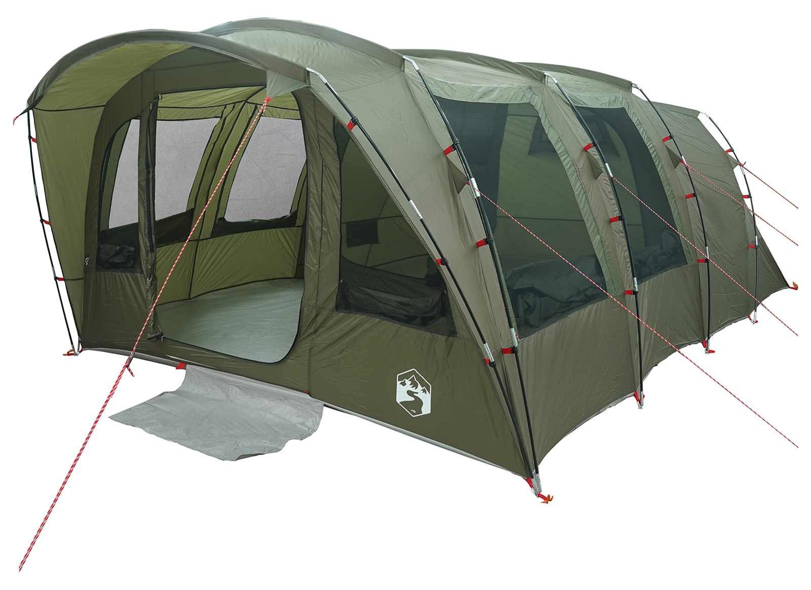 Tunnelzelt Olivgrün 435 x 320 x 187 cm Polyester und Stahl