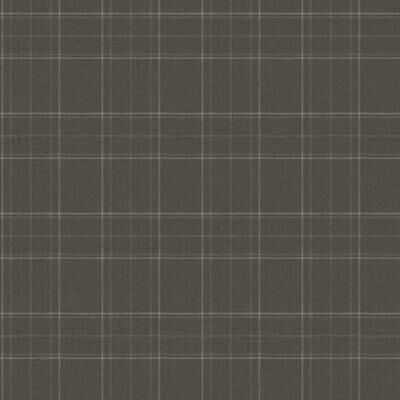 Chesapeake Fox Hollow Charcoal Dashed Plaid Wallpaper