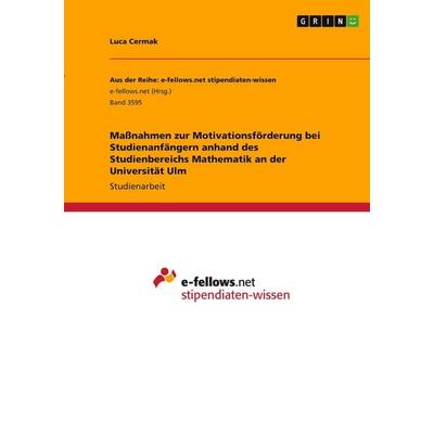 Maßnahmen zur Motivationsförderung bei Studienanfängern anhand des Studienbereichs Mathematik an der Universität Ulm, Taschenbuch von Luca Cermak,