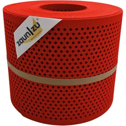 zaun zu® Sichtschutzstreifen Premium Gelocht Diamant-Muster für Doppelstabmatten Rot 26m