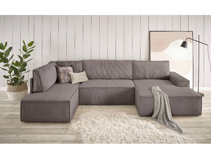 Wohnlandschaft GOODPRODUCT SHERWOOD Cord U-Form, 329 cm - OTTO. Verlässliche Qualität. , grau (taupe), B:329cm H:85cm T:195cm, 100% Polyester, Sofas, Wohnlandschaft, Schlaffunktion m. Bettkasten (194x139 cm), Cord, Vintage, Samtvelours