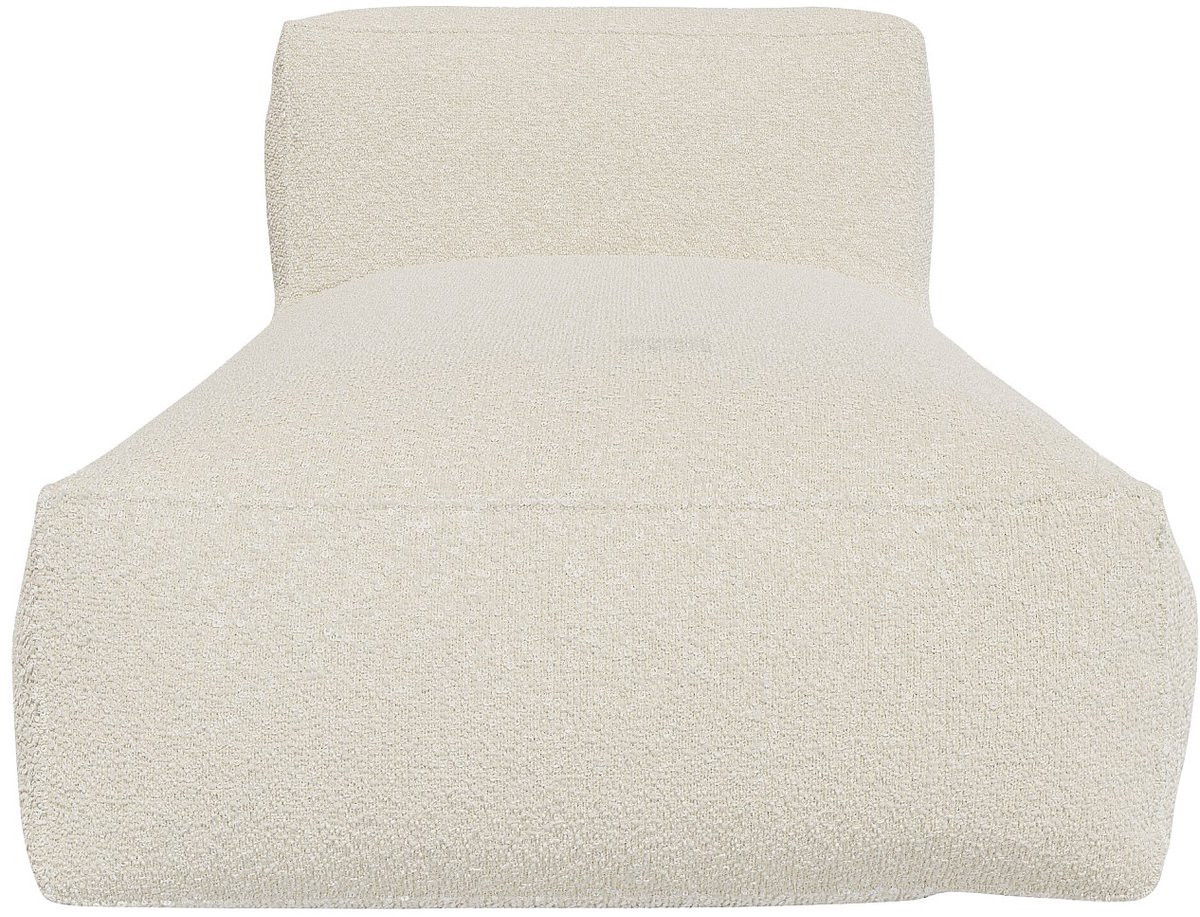Vente-unique Chaise longue NOUMARA beige bouclé stof