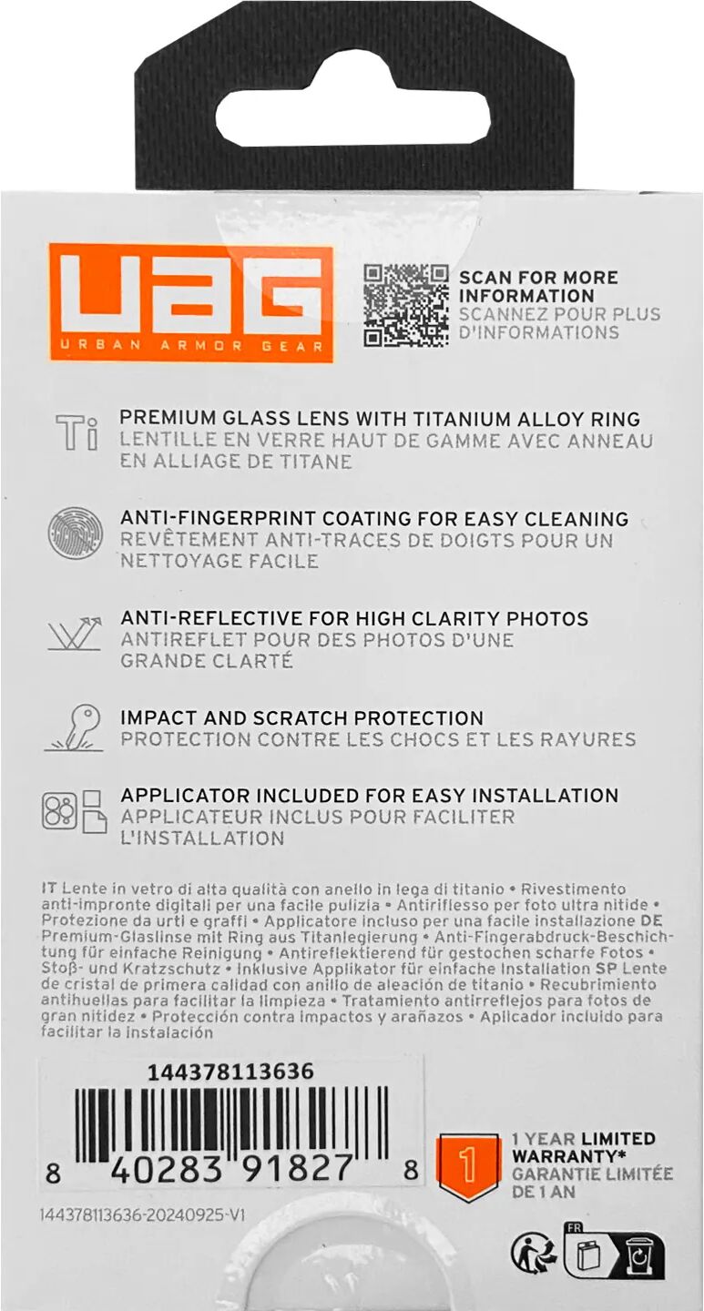 Uag Protector Lente Shield / Apple Iphone 16/16+