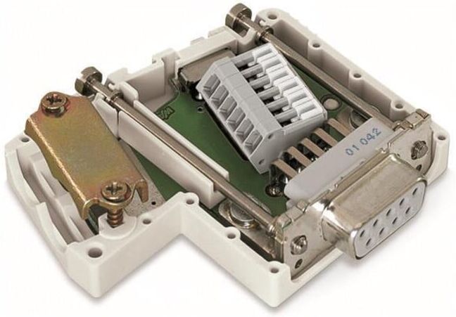 WAGO Connecteur de terrain CANopen 750-963 avec prise D-Sub 9 broches gris clair (750-963)
