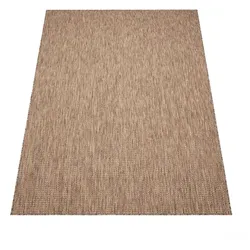 KADIMA DESIGN Outdoor Teppich Natur Balkon, Terrasse schmutzabweisend Beige Läufer 80x150 | 100% Polypropylen, Rücken aus Polypropylen | pflegeleicht