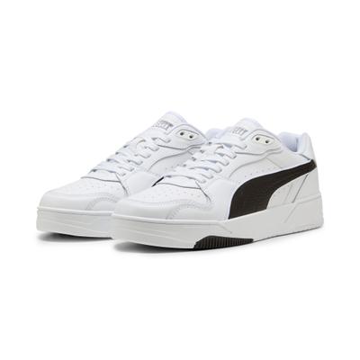 Sneaker PUMA "RBD BREAK LOW", Damen, Gr. 43, puma weiß, puma schwarz, Leder, mehrfarbig, Schuhe Sneaker, für sportlichen Streetstyle, mit Leder-Obermaterial