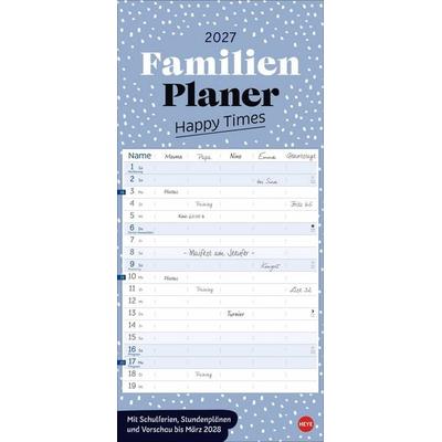 Deko-Familienplaner Happy Times 2027