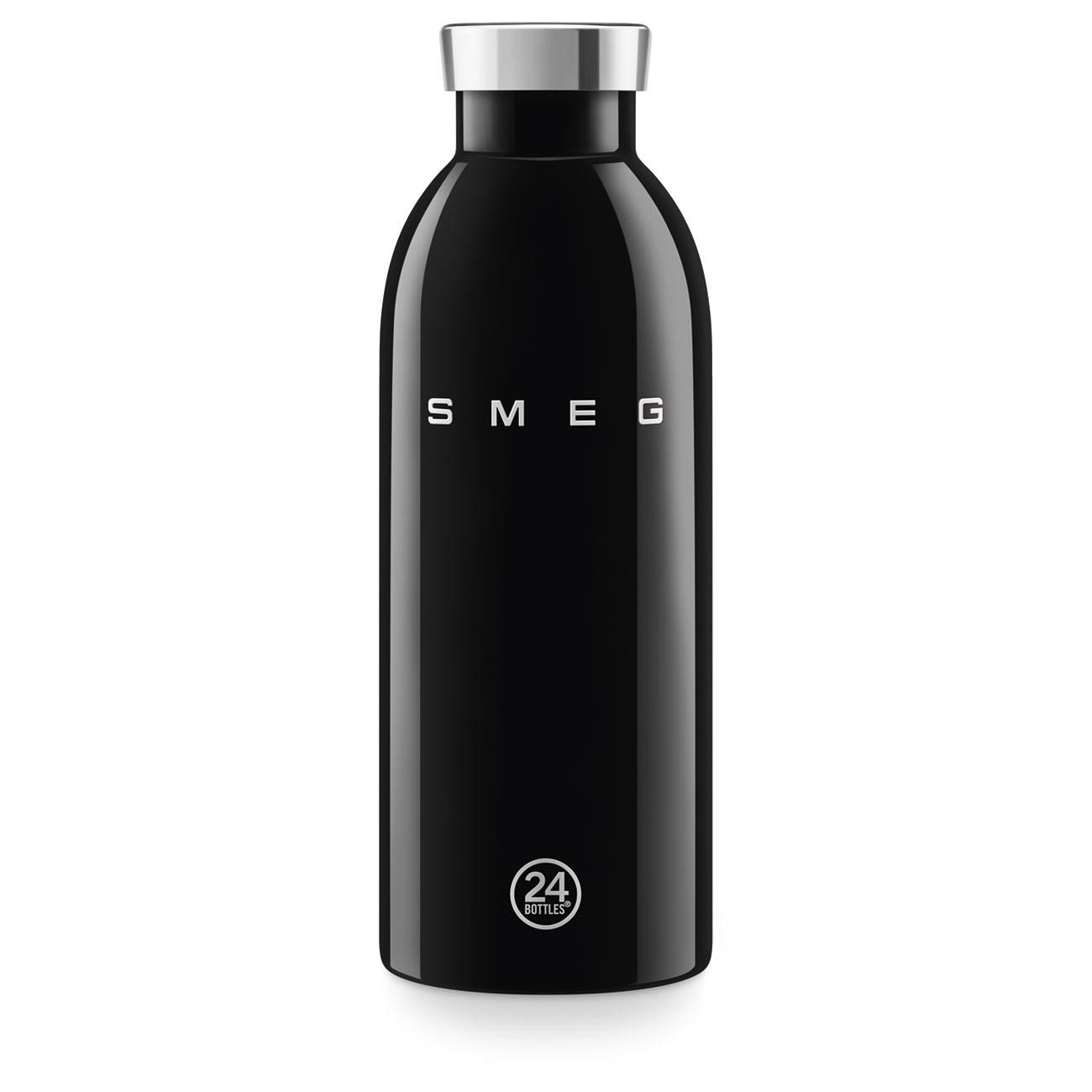 SMEG WBF01BL 24Bottles Clima Bottle isolierte Edelstahlflasche Schwarz 500ml