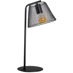 Tischlampe Tischleuchte Leselampe Nachttischlampe schwarz Gitter Design H 50 cm