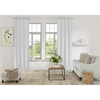 Vorhang OTTO HOME "Parry, Ösen, 2er Set, blickdicht, Topseller" Gr. 3, beige (natur), B:140cm H:225cm, Polyester, Recyceltes Material, Gardinen, 2-er Set, blickdicht, monochrom, basic