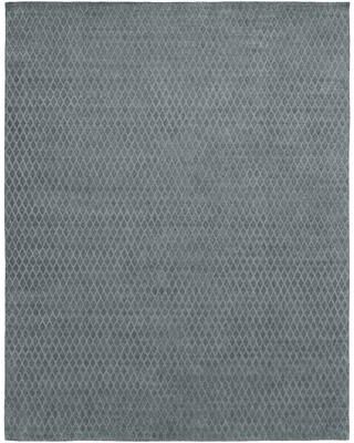 KALATY Pewter Grey Wool Blend Handmade Rug