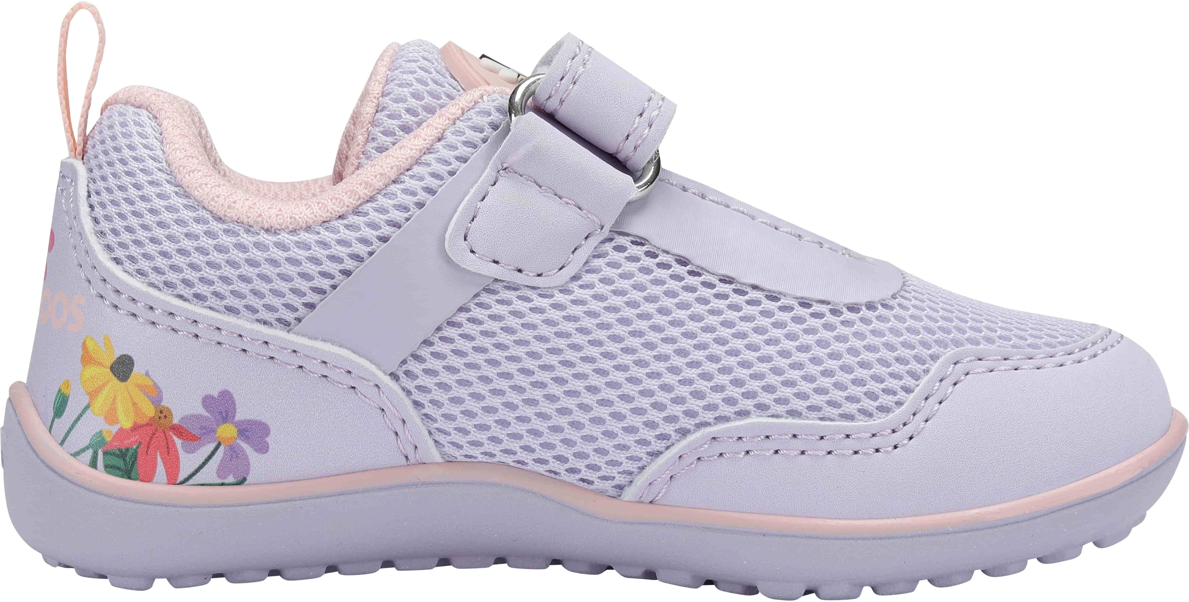 Sneaker KANGAROOS "K-BFI ROOTS EV", Jungen, Gr. 25, atmungsaktiv, rosa (galactic lila, bee happy), Mesh, Synthetik, Schuhe Sneaker, Barfussschuh mit Klettverschluss galactic lila, bee happy 25, atmungsaktiv