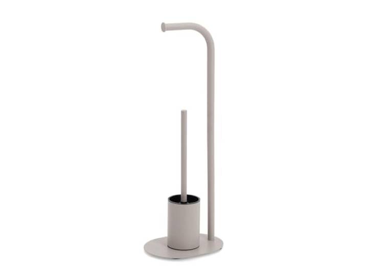 Zeller WC-Garnitur, Metall/Kunststoff, Greige