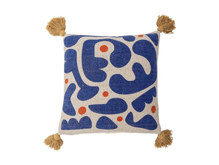 Bloomingville Coussin Eviaya 45x45 cm Bleu