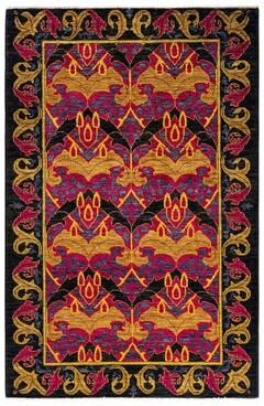 Overton "Overdyed, One-of-a-Kind Hand-Knotted Area Rug - Pink - 4' 2"" x 6' 2"""