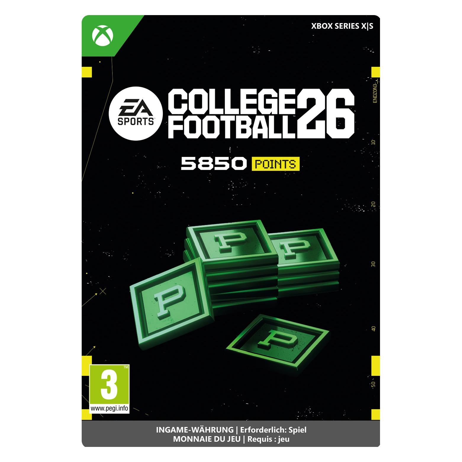 Microsoft XBOX College Football 26: 5850 Points Download Code (7F6-00875)