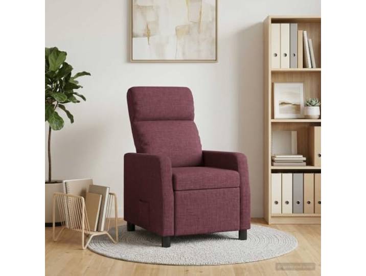 Relaxsessel Lila Stoff 66 x 95 x 100 cm Verstellbare Liegeposition 115°-160°,Polyester Bezug,Metal