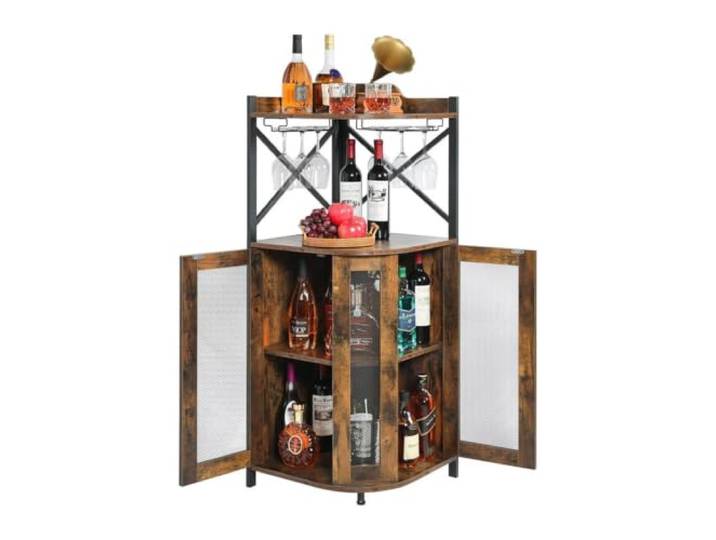 XPJYUA Eck Barschrank Weinschrank for kleine Wohnungen, platzsparend Corner Mini Wood Armário De Cozinha Parede Wohnzimmermöbel