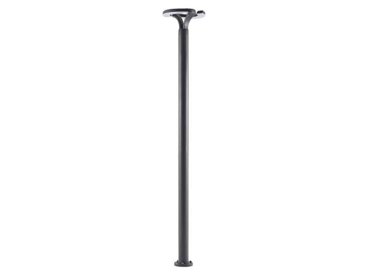 Lindby LED Mastleuchte außen Keily (spritzwassergeschützt (Modern) in Schwarz aus Aluminium (2 flammig,) - Kandelaber Außenleuchte